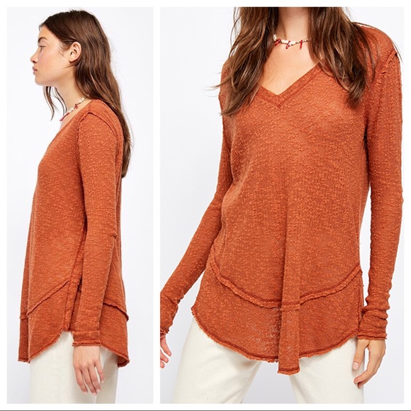 FREE PEOPLE PULLOVER LONG SLEEVES TUNIC TOP A2C - Picture 11 of 16